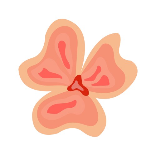Red flower head design Royalty Free Vector Image