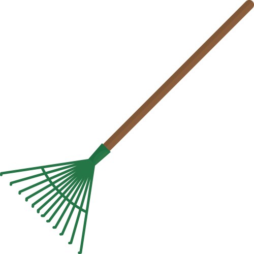Garden rake agriculture tool Royalty Free Vector Image