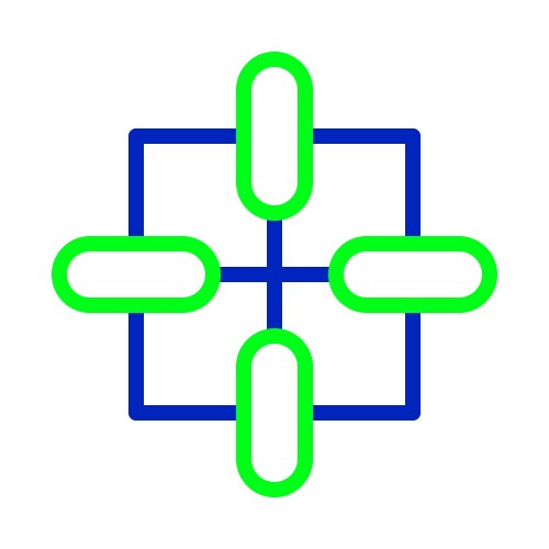 Connected data flow diagram in a network system vector image