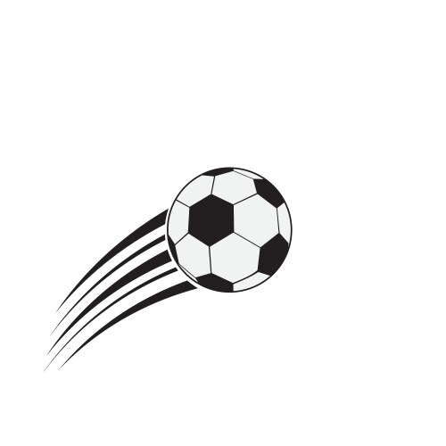 Dynamic Soccer Ball in Flight Vector Image