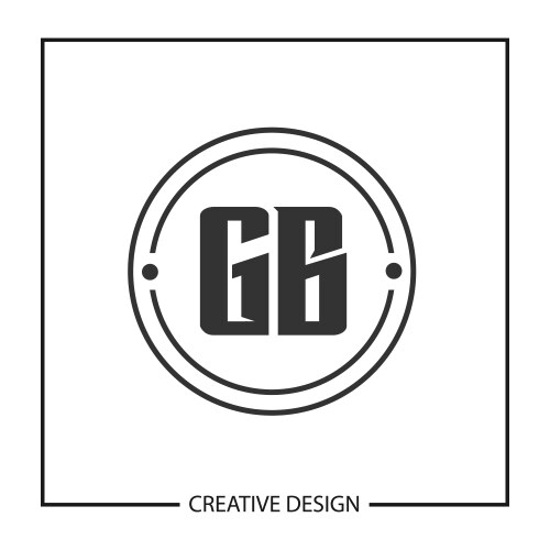 Initial letter gb logo template design Royalty Free Vector