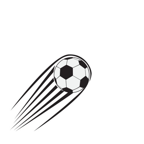 Flying Soccer Ball in Motion Vector Image