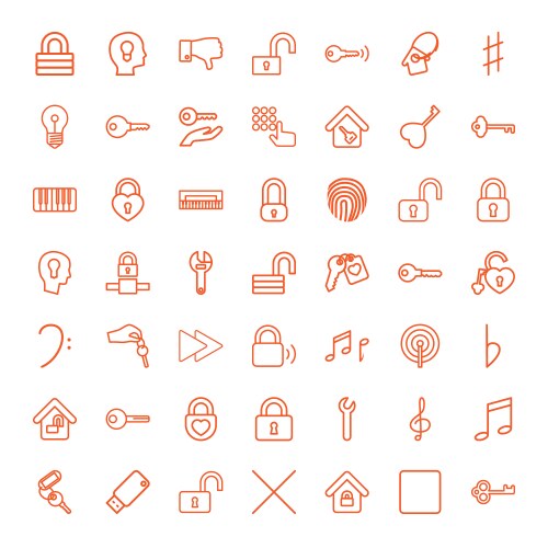 Key icons Royalty Free Vector Image - VectorStock