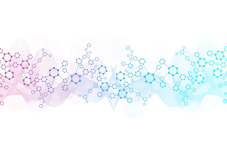 Science network pattern connecting lines and dots vector image