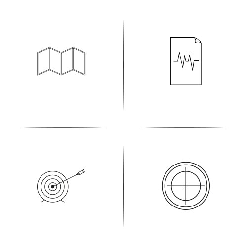 Web applications simple linear icons set outlined vector image
