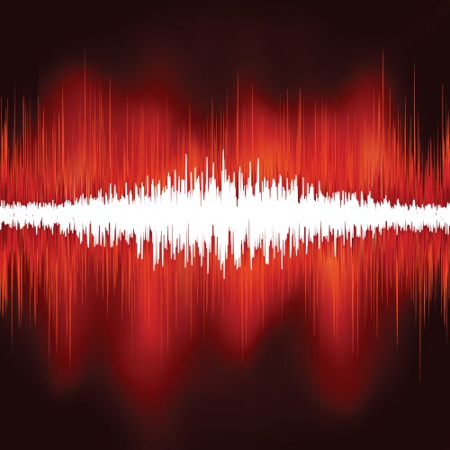 Sound wave spectrum at curve Royalty Free Vector Image