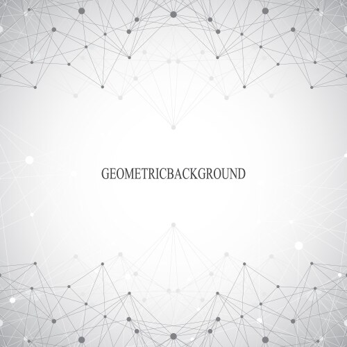 Geometric grey background molecule Royalty Free Vector Image