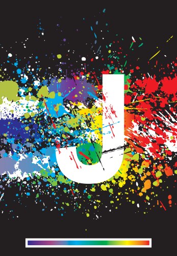 Paint splashes font Royalty Free Vector Image - VectorStock
