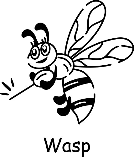 Hunter wasp Royalty Free Vector Image - VectorStock