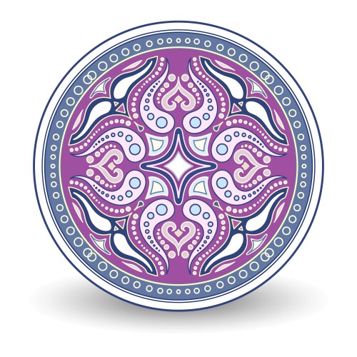 Round pattern decorative element vector image