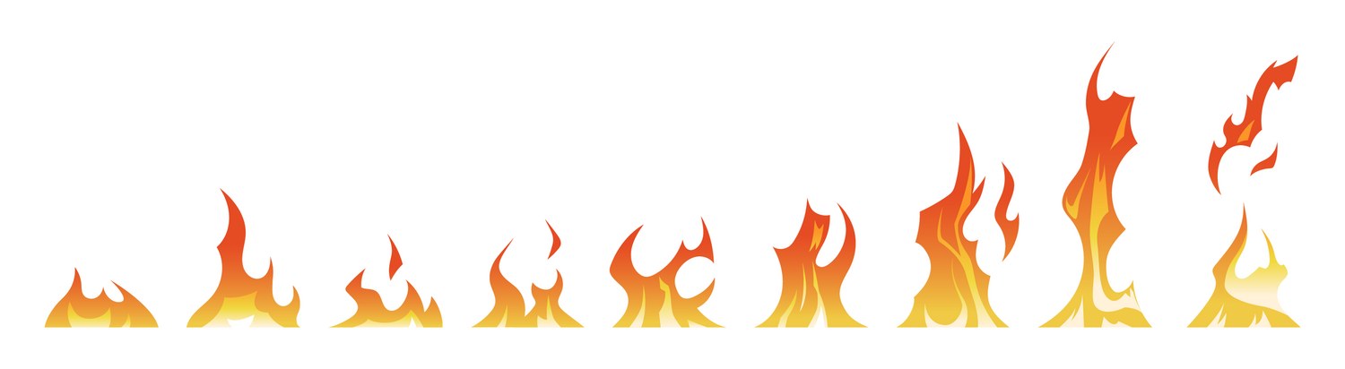Fire animation sprite sheet kit – Royalty-Free Vector | VectorStock