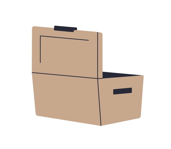 Open toolbox empty storage container portable vector image