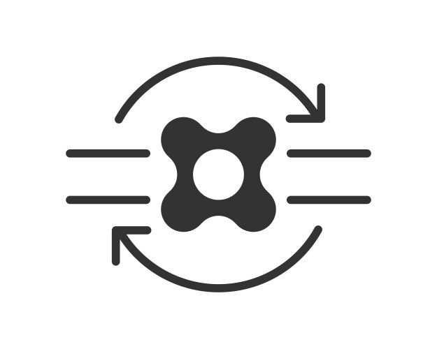 Abstract flow diagram icon process iteration data vector image
