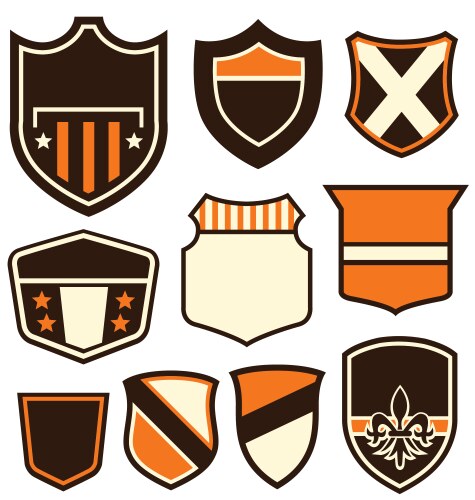 Royal emblem badge shield Royalty Free Vector Image