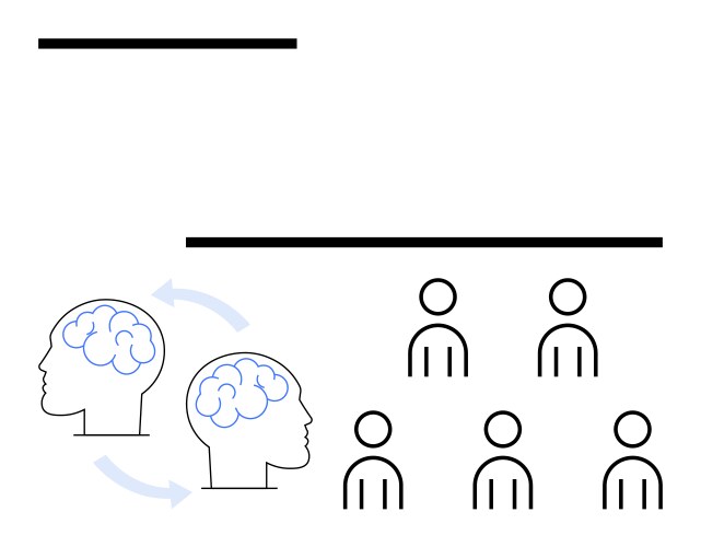 Simplified representation of teamwork generating Vector Image