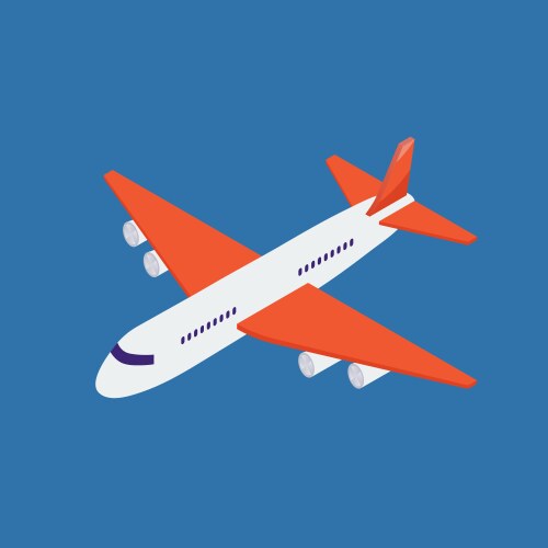 Airplane boarding isometric composition Royalty Free Vector