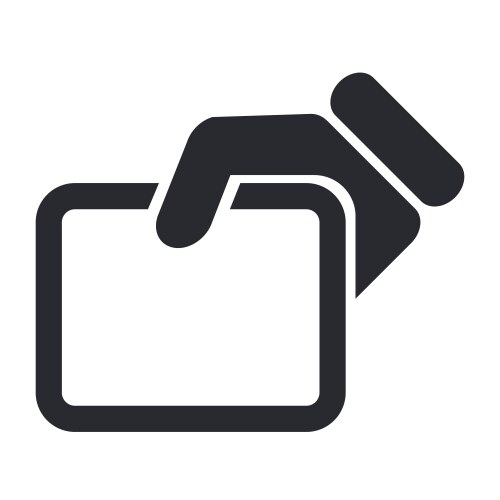 Document handover icon blue color Royalty Free Vector Image