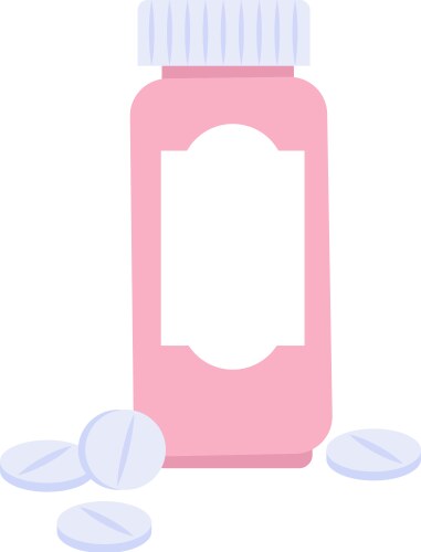 Pink baby feeding bottle isolated on a white Vector Image