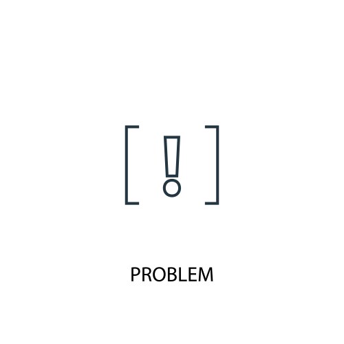 Problem concept line icon simple element vector image