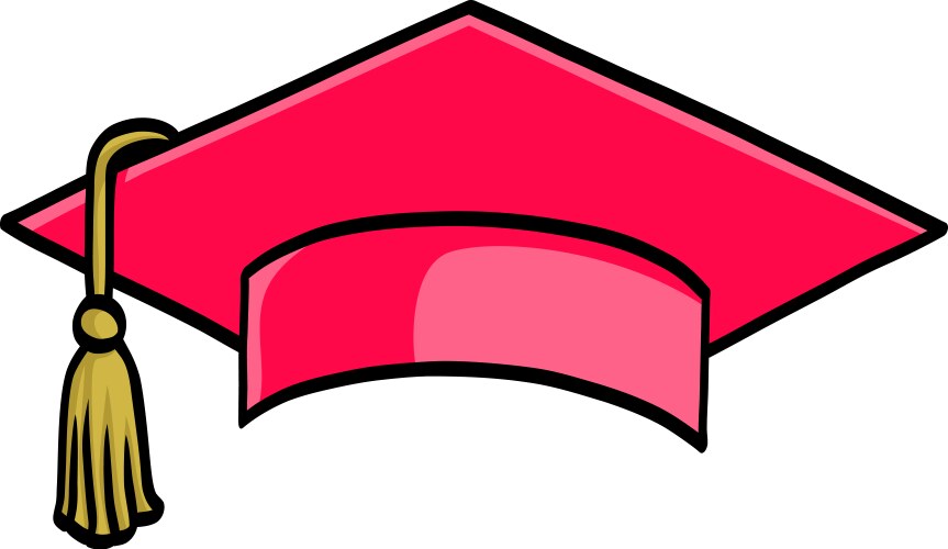 Pink Graduation Cap Clip Art