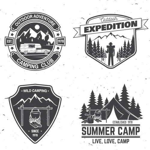 Summer camp adventure Royalty Free Vector Image