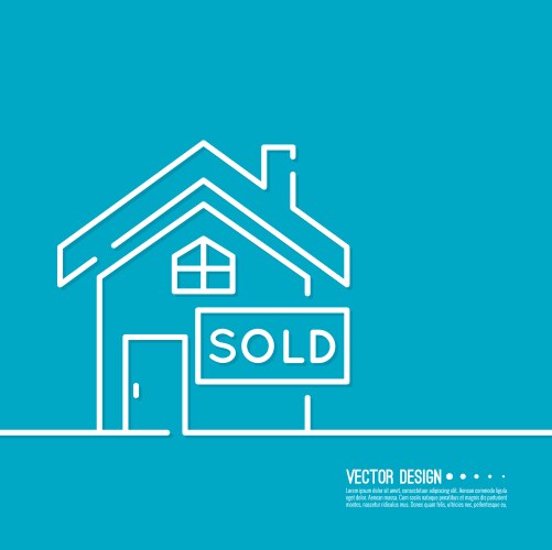 Icon house vector image