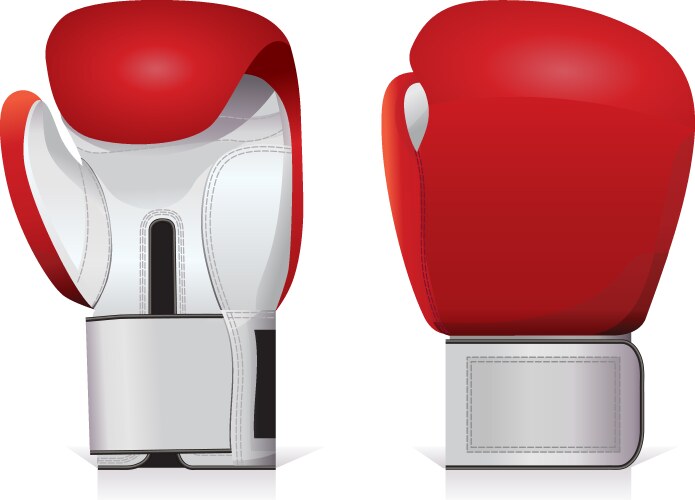 Realistic red boxing gloves icon isolated sport Vector Image