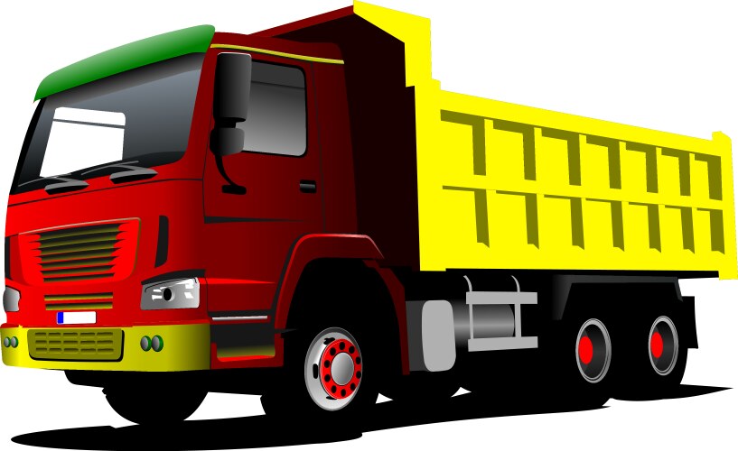 Tipper isolated on white background Royalty Free Vector
