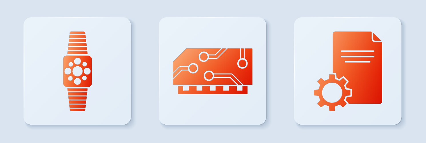 Set ram random access memory smartwatch and file vector image