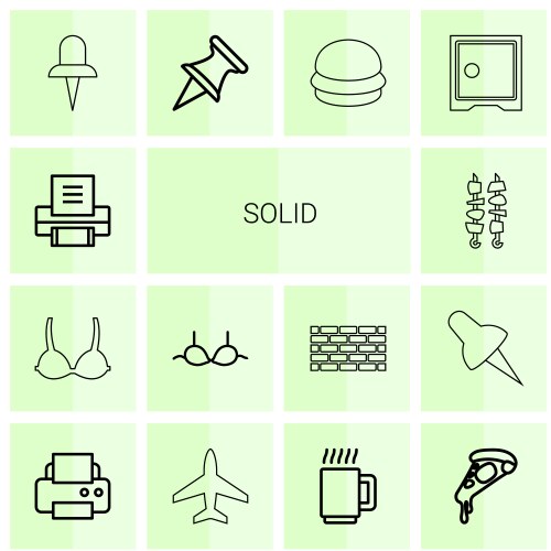 13 solid icons (36866715) – Free Vector | VectorStock