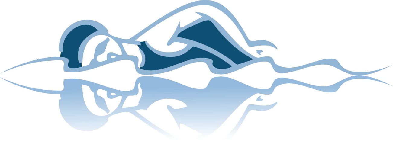 Backstroke swimmer on back Royalty Free Vector Image
