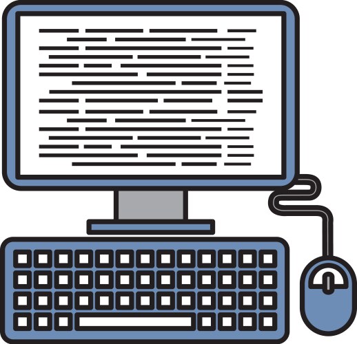 Computer programm coding web page software vector image