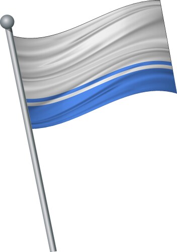Waving of flag on flagpole official colors Vector Image