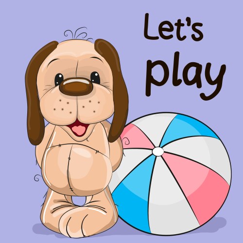 Playing puppies Royalty Free Vector Image - VectorStock