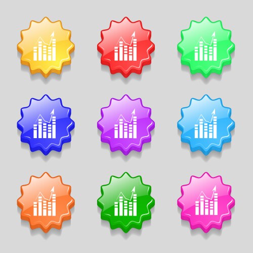 Text file icon add document with chart sign vector image