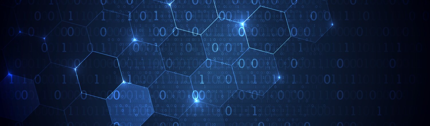 Binary Data Network Background vektorbild