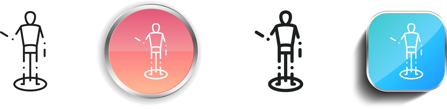 Dummies icon thin linear regular and button style vector image