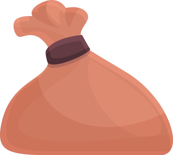 Textile sack icon cartoon rice grain bag Vector Image