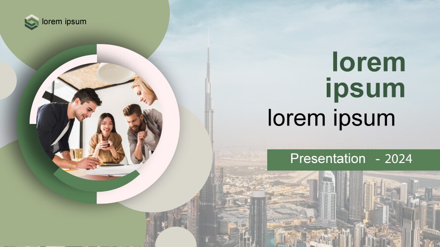 Powerpoint business presentation templates set Vector Image