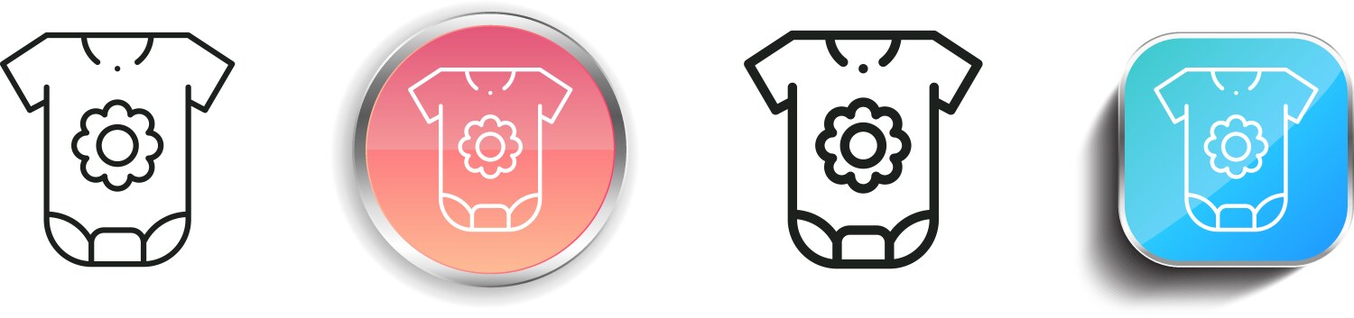 Dummy icon thin linear regular and button style vector image