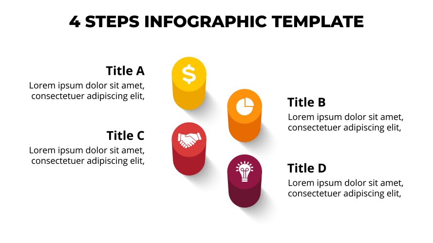 3d perspective infographic presentation vector image