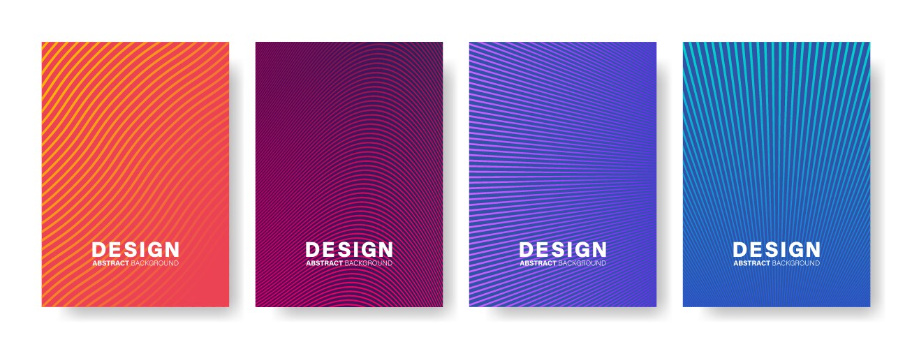 Abstract geometric patterns gradients covers Vector Image