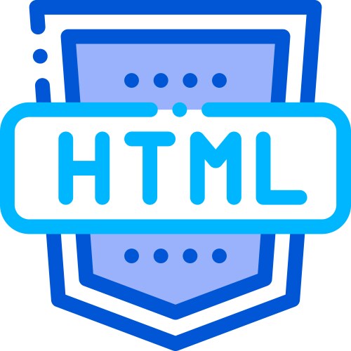 Coding language html system thin line icon vector image