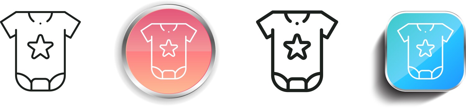 Dummy icon thin linear regular and button style vector image