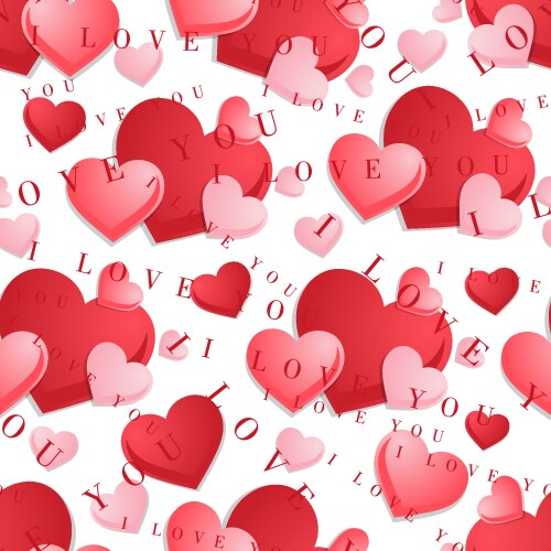 Seamless hearts pattern Royalty Free Vector Image
