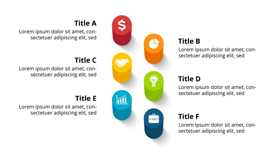 3d perspective infographic presentation vector image