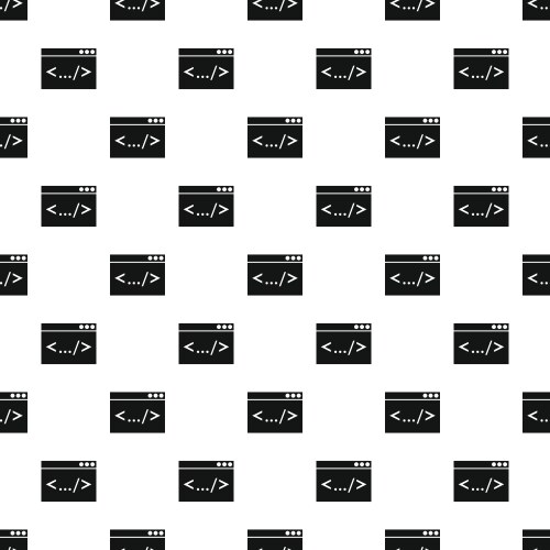 Code window pattern simple style vector image