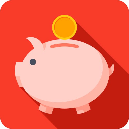 Piggy bank icon vector image