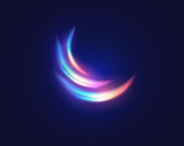Rainbow light flash effect realistic Royalty Free Vector