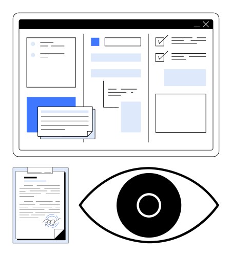 User interface design elements with checklist vector image